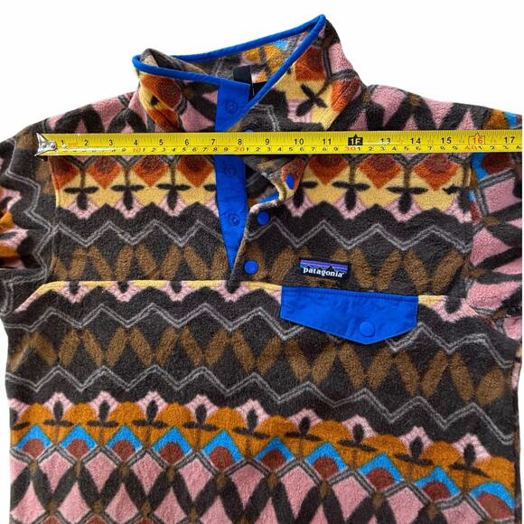 Patagonia Rare Synchilla Snap-T Fleece Jacket Geometric Aztec Anthos Pink Sz XS - Picture 15 of 16